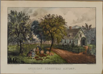 Amerikanischer Bauernhof Herbst, 1868-69